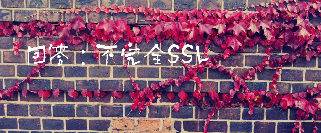 回答：不完全SSL